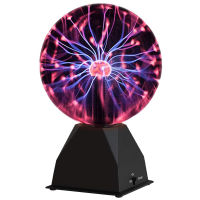 ZK20 Plasma Ball Glass Touch Sensitive USBBattery Powered Novelty Science Thunder Lightning Plasma Lamp with Sound Sensitive