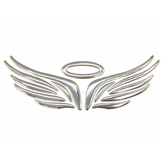 Angel Wing Funny 3d Car Sticker Soft Pvc Chromed Badge Emblem Sticker