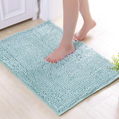 【cw】 40x60 cm Non Shaggy for Rug Absorbent Mats( Gray) ！