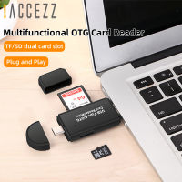 !ACCEZZ SD Card Reader OTG USB 3.0 USB C to Card Reader 3 In 1 USB 2.0 Micro TF SD Smart Memory Cardreaders Flash Drive Adapter