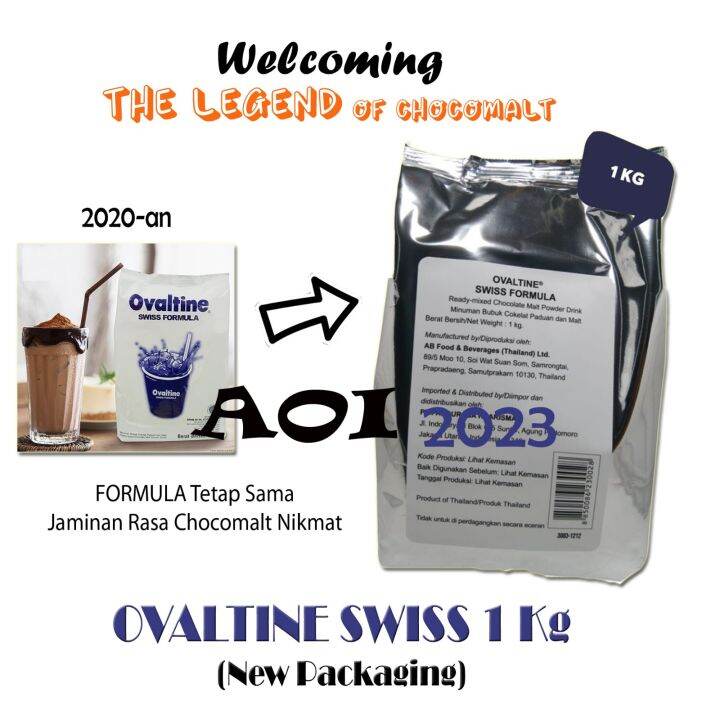 OVALTINE SWISS 1kg Formula Swiss Susu Coklat Malt Lazada