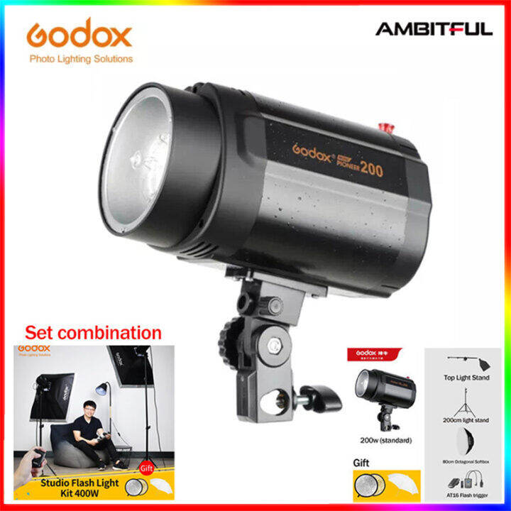 Godox 200W Mini Studio Flash Photography Photo Studio Strobe Flash Photographic Lighting set