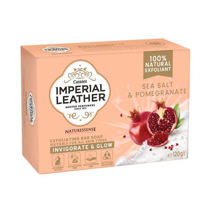 imperial-leather-สบู่สครับผิว-อิมพีเรียล-เลเธอร์-เนเจอร์เอสเซนส์-ซีซอลท์-แอนด์-โพเมกราเนค-120-g-x2