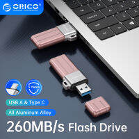 ORICO 256GB USB 3.2ไดรฟ์ปากกา260เมกะไบต์/วินาทีอลูมิเนียม USB Flash Drive 128GB 64GB 32GB สีสัน Pendrive สำหรับ Type-C Android Micro/PC