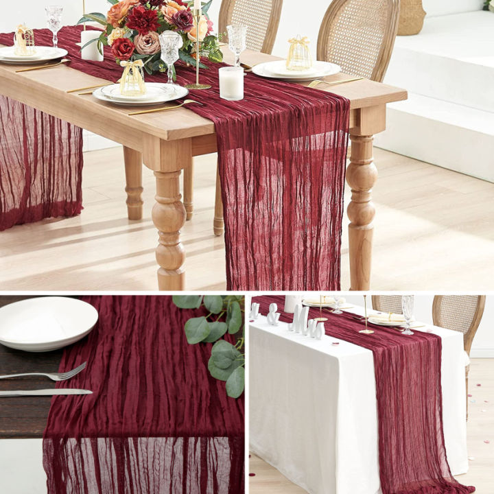 Gauze Table Runner Bulk Ivory Nude Cheesecloth Table Cloth Rustic Table  Runner 180cm - Boho Wedding Table Cloth Decor