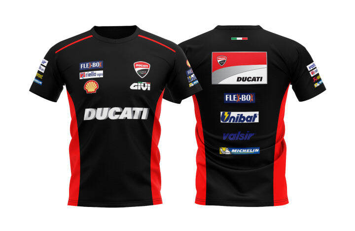 ใหม่-เสื้อพิมพ์ลาย-ducati-ผ้าแห้งเร็ว-เสื้อยืด-ขี่มอเตอร์ไซค์แห้งเร็ว-คุณภาพเกรดพรีเมียม-ราคาโรงงาน