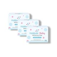 Hokkoki Baby Whitening Soap สูตรพิเศษเข้มข้นขึ้นX10เท่า สบู่เท้าขาว 80g. ( 3 ก้อน )