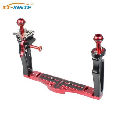Adjustable Dual Handle Tray Stabilizer Rig Diving Upgrade for GoPro Canon Sony DSLR Camera Smartphone Underwater Housing Bracket