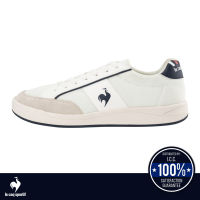 le coq sportif รองเท้าผ้าใบผู้ชาย รุ่น LCS GRAND EST AC สีขาว (รองเท้าผ้าใบสีขาว, รองเท้าแฟชั่น, แบบผูกเชือก, Unisex, lecoq, เลอค็อก, รองเท้า)