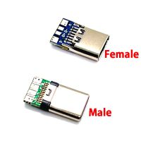 USB 3.1 type c male/Female Connectors Jack Tail 24pin usb Male Plug Electric Terminals welding DIY data cable Support PCB BoardWires Leads Adapters