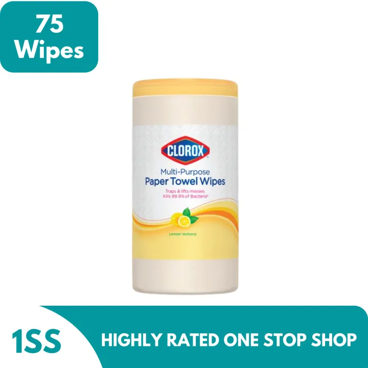 Clorox MultiPurpose Paper Towel Wipes Lemon Verbena 75 Wipes Lazada PH