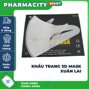 Chính Hãng Khẩu trang 3D Mask XUÂN LAI  new 2021 vỏ hộp mầu ĐEN  Công nghệ