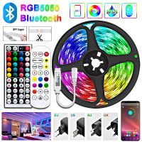 5050 LED Strip Waterproof Ribbon Light RGB Tape Backlight Music Sync Bluetooth Remote Ceil Decoration Lamps For Room IP65/IP20