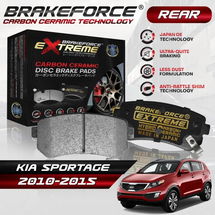Brakeforce Extreme Carbon Ceramic Rear Brake Pads for Kia Sportage 2010