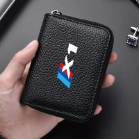 【CC】Genuine Leather bag Credit Card Driver License Business Card Holder Wallet for For BMW X1 X2 X3 X4 X5 X6 X7 Car Accessories