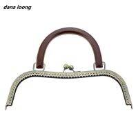 【CW】 1 Piece 27 Antique Or Big Size M Shaped Wood Handle Metal Purse Frame Accessorie