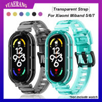 VUAERANG ซิลิโคน TPU สายเรซิ่นสำหรับ Xiaomi Mi วง7 6 5ใสเปลี่ยนสายรัดข้อมือสำหรับ Mi วง7 Miband 6 Miband 5สร้อยข้อมือ