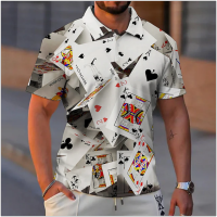 New Polo Tops For Men 3d Printed Playing Cards Short-Sleeved Clothing Summer Fashion T-Shirt MenS Quick-Drying Oversized 5xl