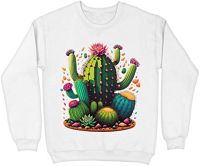 Plant Print Sweatshirt - Cactus Crewneck Sweatshirt - Beautiful Sweatshirt