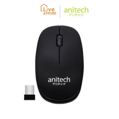 [มีประกัน] Anitech แอนิเทค Wireless mouse เมาส์ไร้สาย รุ่น W217 สีดำ