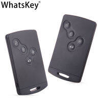 WhatsKey 4ปุ่ม Remote Car Key Case Key Shell สำหรับ Renault Megane Fluence Scenic Clio Captur Laa Koleo พร้อมใบมีด