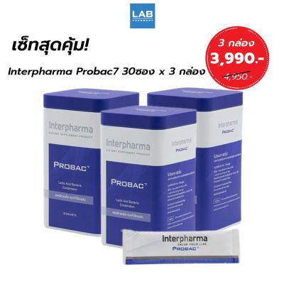 [ Set สุดคุ้ม !! ] Interpharma Probac7  3x30 Sachet - เซ็ท โพรแบค7 ขนาด 30 ซอง จำนวน  3  กล่อง