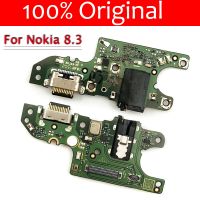 100 Original USB Charging Port Charger Board Flex Cable For Nokia 8.3 Dock Plug Connector With Microphone fast charging