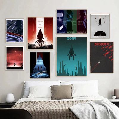 NT1464 Mass Effect Poster Minimalist Classic Game Gift Posters And Prints Wall Art Picture Canvas Painting For Home Room Decor Wall Décor