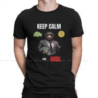 Keep Calm And Hodl Men Tshirt Shares Crewneck Short Sleeve Fabric T Shirt Humor Top Quality Birthday Gifts