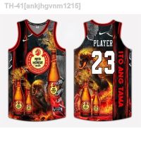 ☜❀ RED HORSE BEER New Design Basketball Sublimation Jersey Free Customized Name and Number Drifit Jersey Basketball Sports Vest Plus Size High Quality Basketball Jersey for Men Black