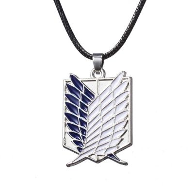 JDY6H Anime Attacks On Titan Wing of Liberty Logo Necklace Figur Cosplay Pendant Necklaces Women Men Choker Jewelry Gift Accessorie