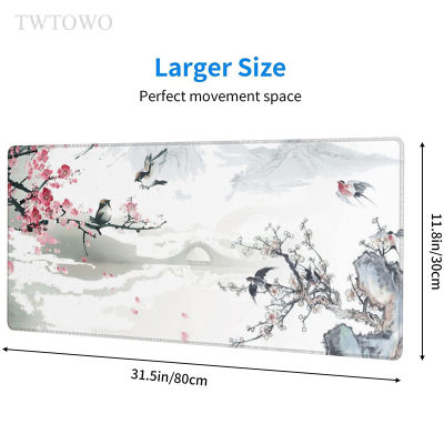 Japanese Style Cherry Blossom Bird Sakura Mouse Pad Gaming XL Large New Mousepad XXL Mouse Mat keyboard pad Computer Mouse Mat