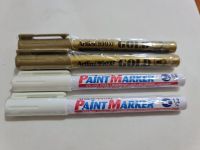 ปากกาเพนท์  Paint Marker ยี่ห้อ Artline Gold/White  หัวเล็ก/หัวกลม 1 ด้าม