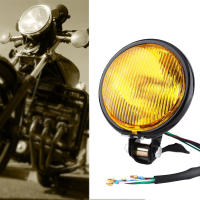 5 หลอดไฟหน้ารถจักรยานยนต์สำหรับ Yamaha Kawasaki Honda Suzuki Choppers Round Amber