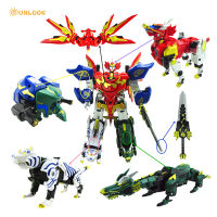 Spot 5 In 1หุ่นแอ็กชันของขวัญเด็กตุ๊กตาของเล่น Transformation Dinozord หุ่นยนต์แปลงร่างไดโนเสาร์ Ranger Mekka