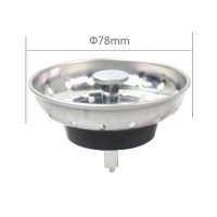 Talea 7.8cm Stainless Steelea Home Kitchen Sink Drain Mesh Stopper Basket Strainer Waste Plug Bathroom Basin Sink Filter