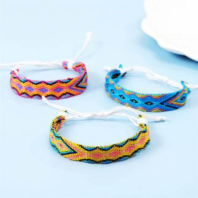 Dynamic Rope Wrist String Rainbow Lucky Hand Rope Ethnic Style Bracelet Nepalese Style Bracelet Rainbow Woven Bracelet Woven Bracelet