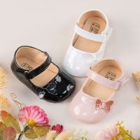 【hot】！ KIDSUN Baby Shoes Newborn Toddler Bow Rubber Sole Anti-Slip 0-18M