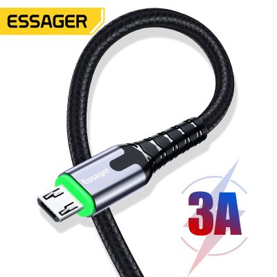 Essager สายเคเบิลสำหรับ Xiaomi ไมโคร USB LED Samsung 3A แอนดรอยด์,[spot goods112] ชาร์จเร็วสายสายรับส่งข้อมูลที่ชาร์จไมโครยูเอสบี3M 2เมตรโทรศัพท์มือถือ