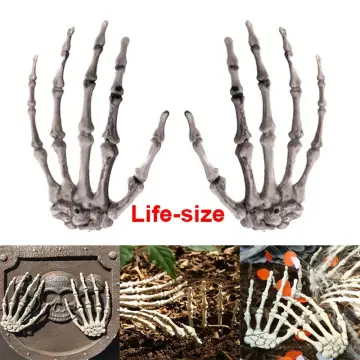 Halloween Plastic Skeleton Hands Realistic Fake Human Hand Bone Party  Decoration