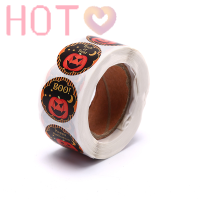 Hot? 500PCS/ROLL Halloween pumpkin Decor ป้ายสติกเกอร์สติกเกอร์ DIY ของขวัญกระดาษ