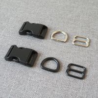 【cw】 10 sets/lot 20mm webbing Plastic buckle D ring adjuter strap slider for pet dog collar necklace handmade 1