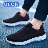 UCON รองเท้าผ้าใบตาข่ายสำหรับผู้ชาย,รองเท้าผ้าใบตาข่ายระบายอากาศน้ำหนักเบาระบายอากาศได้ดีสวมใส่สบายแนวโน้มแฟชั่นแนวสตรีท