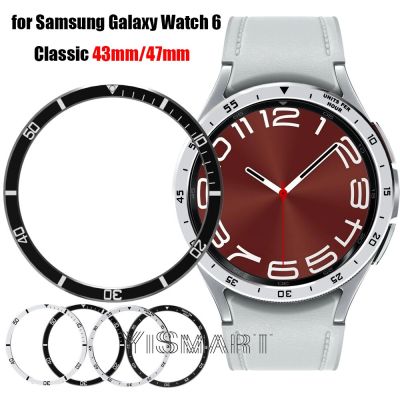 แหวนฝาโลหะสำหรับนาฬิกา Samsung Galaxy 6กรอบ47มม. 43มม. เคสเคสคลาสสิก Watch6