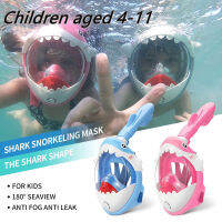 อุปกรณ์ว่ายน้ำสำหรับเด็ก Snokeling Support Goggles Full Face Diving Swim And Snorkel 4 ~ 11 Years Children S s