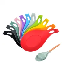 【YY】Silicone Insulation Spoon Rest Heat Resistant Placemat Drink Glass Coaster Tray Spoon Pad Eat Mat Pot Holder Kitchen Accessories