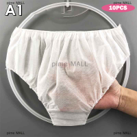 pime MALL 10pcs ผู้หญิงทิ้งผ้าฝ้ายชุดชั้นในเดินทางหลังคลอดกางเกง Non-woven