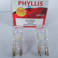 หลอดไฟ T20 12V 21/8W 2ไส้ หลอดเสียบ หลอดไฟรถยนต์ หลอดไฟเบรค ไฟหรี ยี่ห้อ PHYLLIS สินค้า ราคาถูก