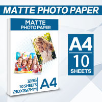 Labelwell 100 Sheets Matte Photo Paper Printer Photo Paper A4 128g for Inkjet Printer 210*297mm Inkjet Color Printing Photo