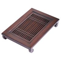 Chinese Natural Bamboo Tea Tray Water Storage Set Drawer Household Tea Board Chinese Tea Storage Tray